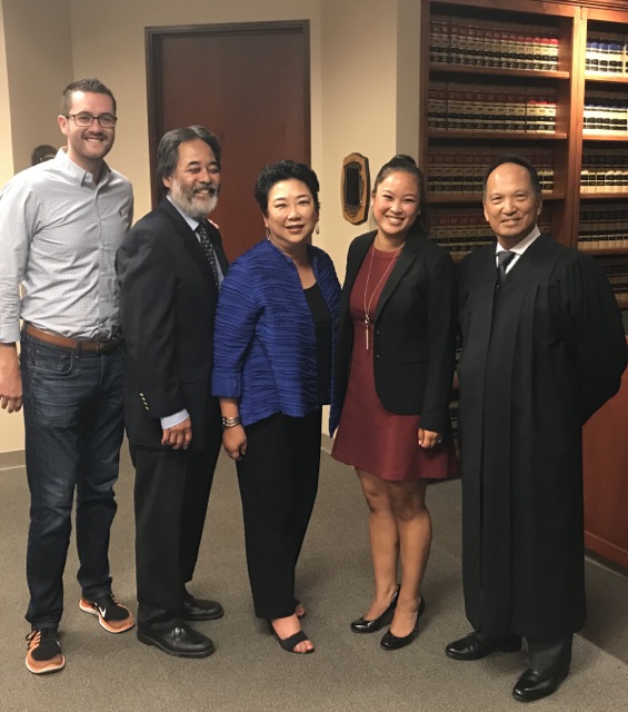 Hillary Nakano Swearing in Ceremony - Injury Attorney -  Boxer & Gerson Attorneys at Law, LLP
