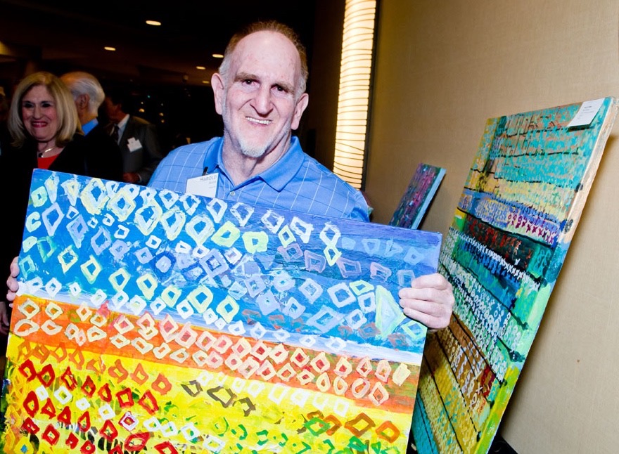 Harold Boxer with his Artwork - San Francisco Law Firms - Boxer & Gerson Attorneys at Law, LLP