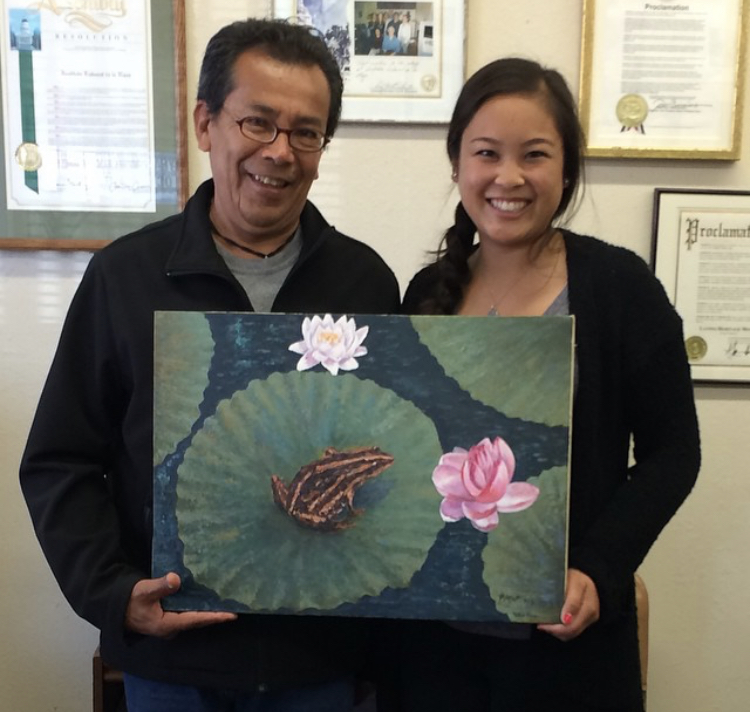 Hillary Nakano with Client -Injury Attorney -  Boxer & Gerson Attorneys at Law, LLP