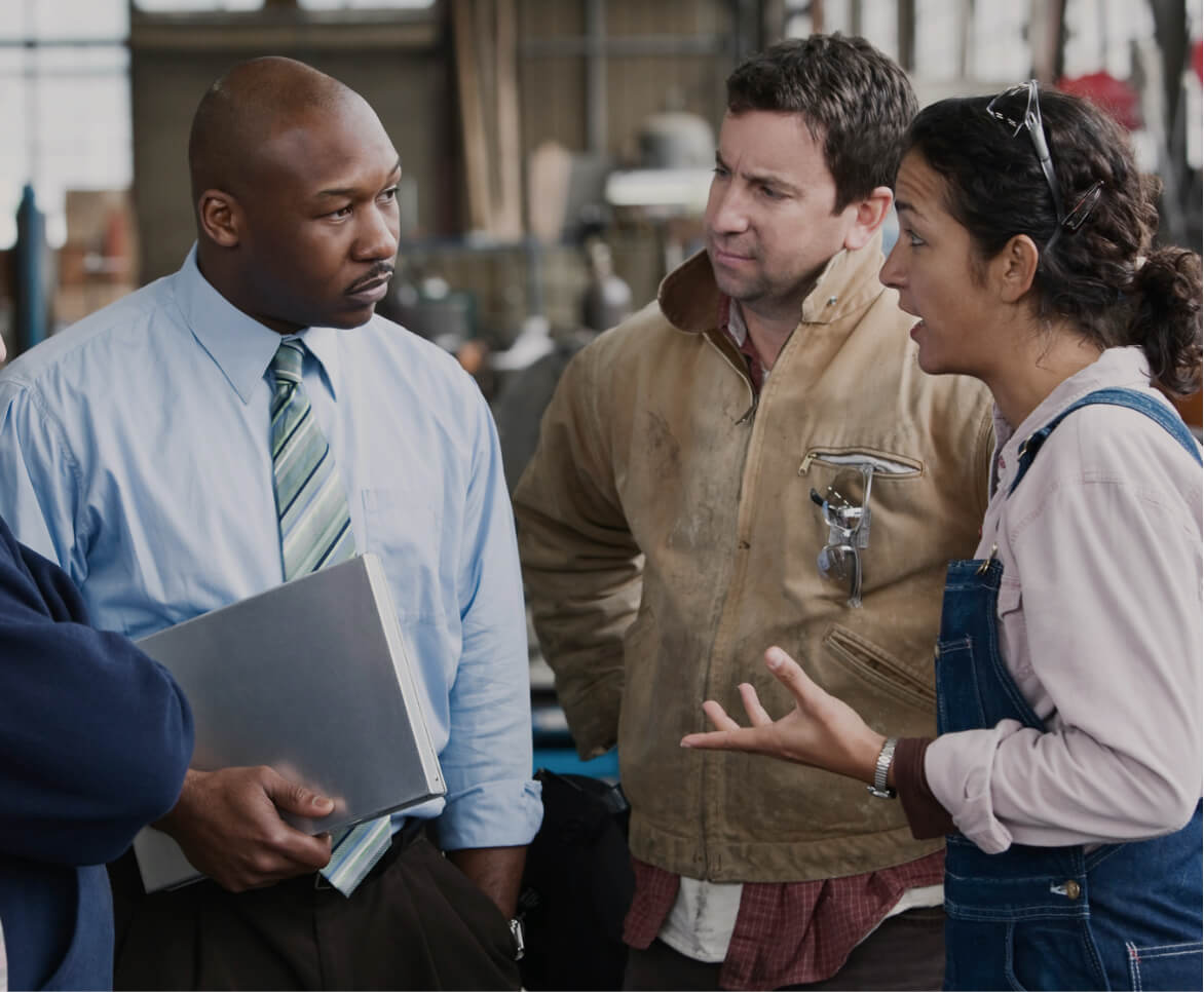 Union Representative Talking To A Lawyer - San Francisco Personal Injury Lawyer -Boxer & Gerson, LLP