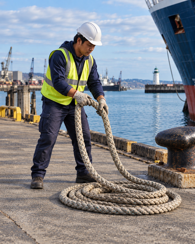 A Construction Worker Carrying A Heavy Rope - Personal Injury Attorney -Boxer & Gerson, LLP